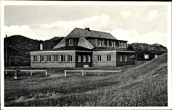 Postcard Insel Baltrum in Ostfriesland, Bk Heim, youth hostel