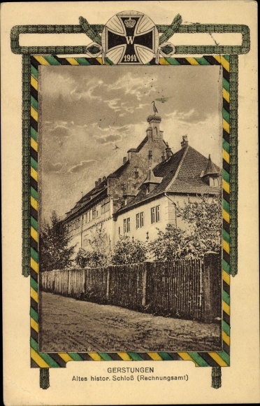 Passepartout PC Gerstungen in Thuringia, old historic castle, accounting office
