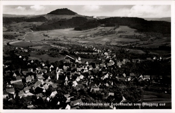 Ak Wäschenbeuren in Württemberg, Fliegeraufnahme