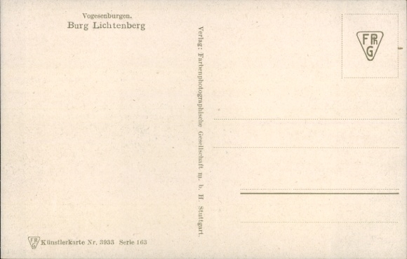 Artist PC Bürger, W., Vosgesenburgen, Burg Lichtenberg