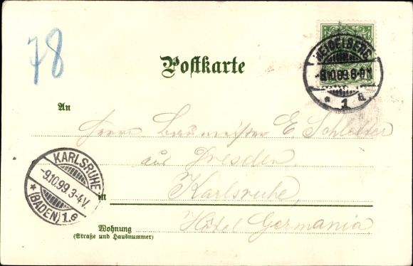 Artist PC Pfaff, C., Heidelberg on the Neckar, Gasthof zum Ritter