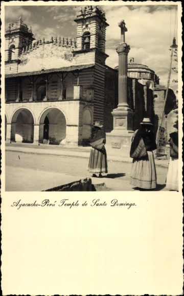 Postcard Santo Domingo Dominican Republic, Ayacucho Peru Temple