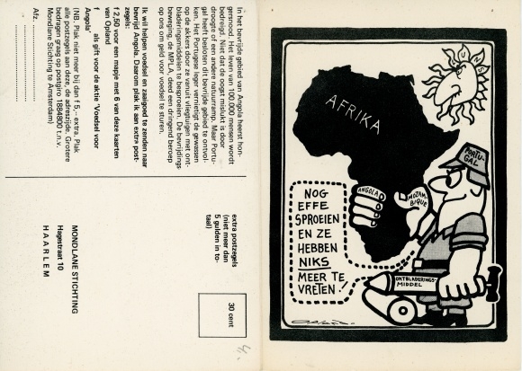 Folding Postcard story Netherlands, Portugal, Africa, Angola