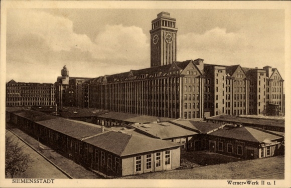 Postcard Berlin Spandau Siemensstadt, Werner-Werk