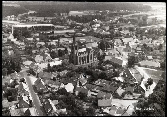 7 glass negative Sögel in Emsland, park, kindergarten, general view