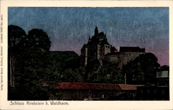 Luna Postcard Kriebstein in Saxony, Kriebstein Castle, Castle