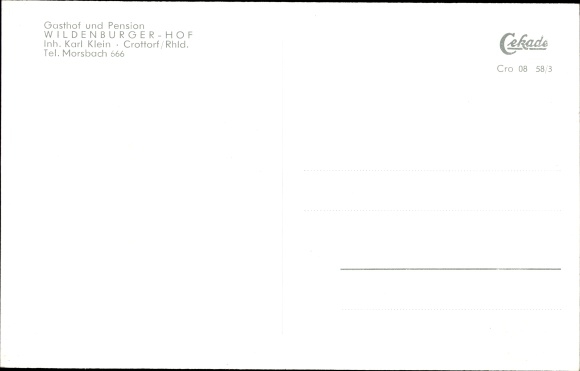 Postcard Crottorf Friesenhagen Rheinland Pfalz, Schloss Crottorf, Hirschpark
