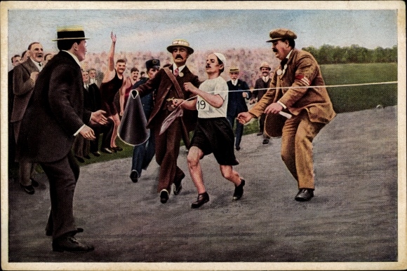 Collection picture Olympia 1936, Olympic Games London 1908, marathon runner Dorando, Italy