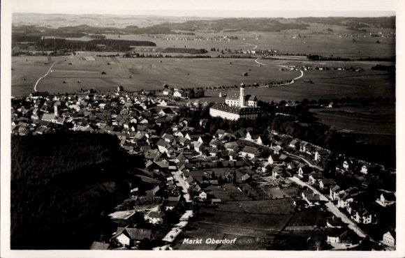 Postcard Markt Oberdorf Marktoberdorf in Allgäu, aerial photograph
