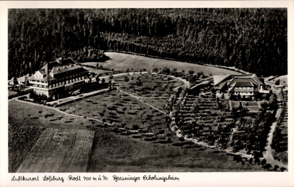 Ak Rodt Loßburg im Schwarzwald, Fliegeraufnahme, Breuninger Erholungsheim
