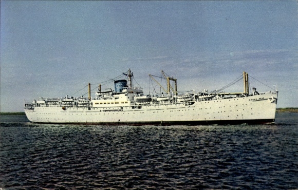 Postcard Steamboat MV Seven Seas, Europe Canada Line