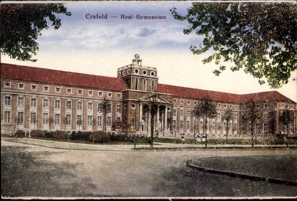 Ak Krefeld am Niederrhein, Realgymnasium