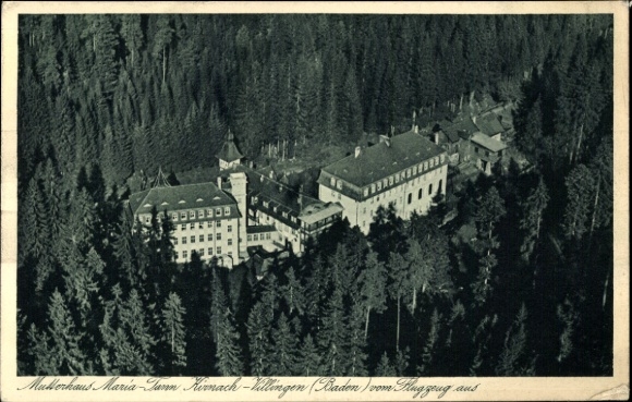 Ansichtkaart Villingen in het Zwarte Woud, luchtfoto, moederhuis Maria-Tann