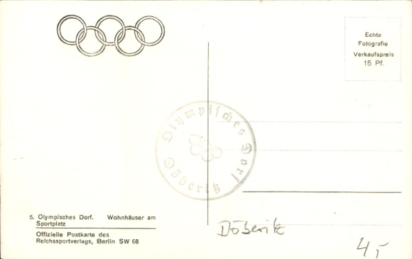 Postcard Elstal Wustermark Brandenburg, Olympic Village, residential buildings at the sports field