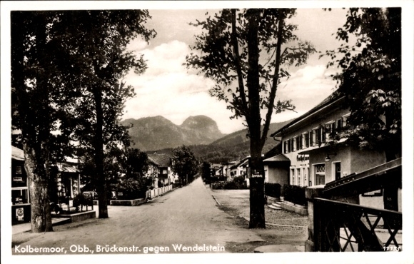 Postcard Kolbermoor in Upper Bavaria, Brückenstraße, Wendelstein