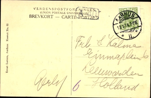 Postcard Århus Aarhus Denmark, Hovedbanegaarden