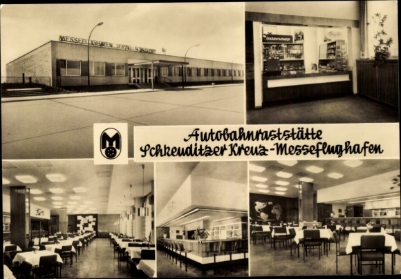 Ak Kursdorf Schkeuditz in Sachsen, Autobahnraststätte, Schkeuditzer Kreuz, Messeflughafen, Intershop