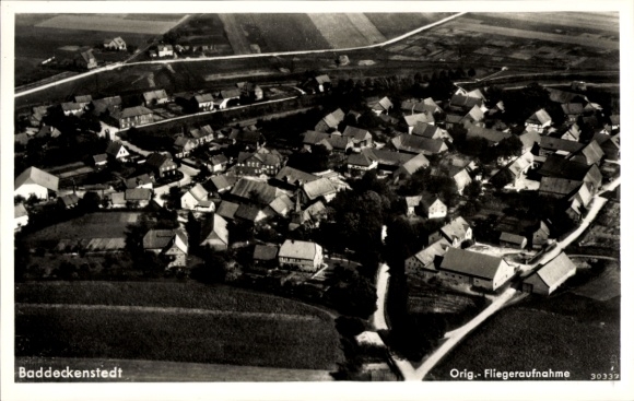 Postcard Baddeckenstedt in Lower Saxony, aerial photograph