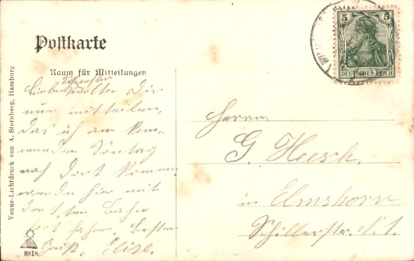 Postcard Hamburg Wilhelmsburg, Kirchenallée