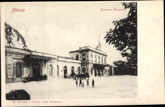Postcard Monza Lombardia, Railway Station