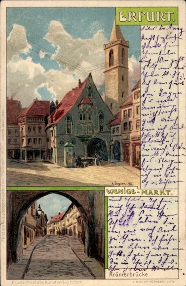 Artysta lito Stagura, Albert, Erfurt w Turyngii, Wenige Markt, Krämerbrücke