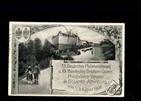 Postwaardestuk Ak PP 27 C98 012, 20e Duitse Filatelistendag 1908