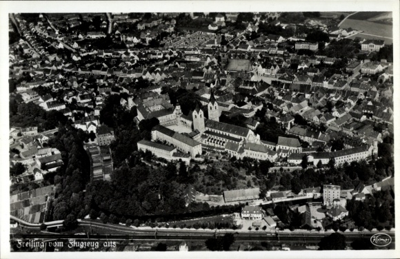 Ak Freising in Oberbayern, Fliegeraufnahme