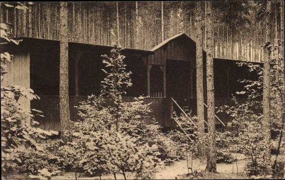 Postcard Mühlhausen Bad Elster in the Vogtland, lying-in hall in the home-Wolde of the convalescent home