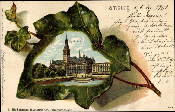 Ivy Leaf Chromo-Litho Hamburg Mitte Altstadt, City Hall