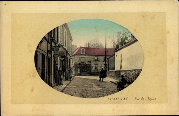 Postcard Châtenay Malabry Hauts de Seine, Rue de l&#39;Eglise
