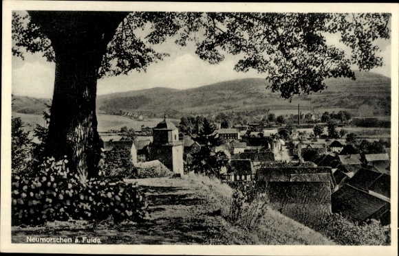 Postcard Neumorschen Morschen Hesse, view of the town