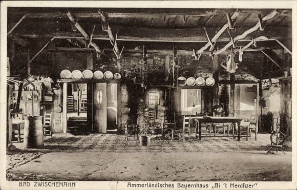Postcard Bad Zwischenahn District Ammerland, Ammerland farmhouse, holiday mood, Bi 't Herdfüer
