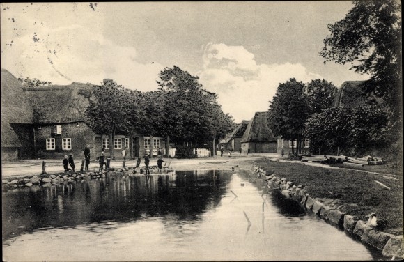 Ak Nieblum auf der Insel Föhr Nordfriesland, Dorfstraße