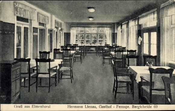 Postcard Elmenhorst District Stormarn, Gasthof Hermann Lienau, interior view
