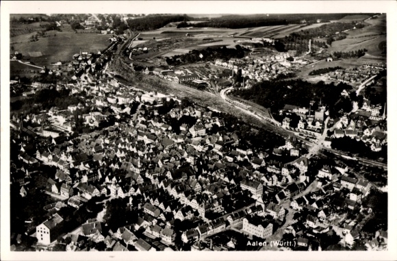 Postcard Aalen in the Ostalbkreis Württemberg, aerial photograph