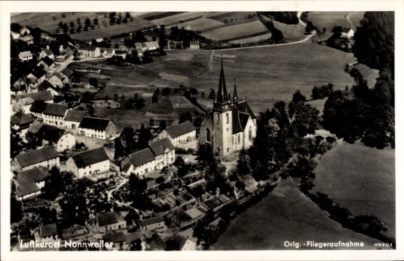 Ak Nonnweiler in Saarland, luchtfoto