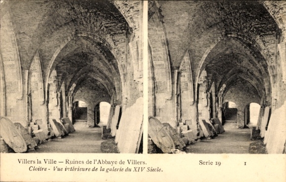 Stereo KP Villers la Ville Brabancja Walońska, ruiny opactwa