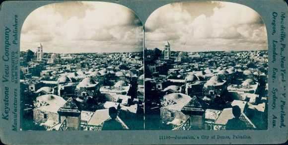 Stereo photo Jerusalem Israel, Panorama