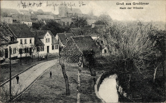 Ak Großörner Mansfeld im Harzvorland, Gruß aus  Landschaft, Häuser, Natur, Fluss