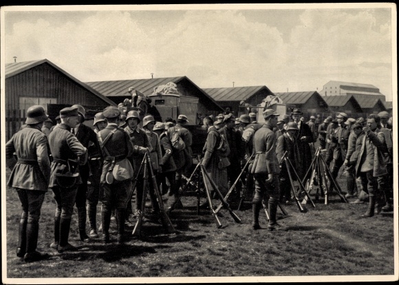 Sammelbild Deutschland erwacht 16, SA alarmbereit gg. Marxisten, München Oberwiesenfeld 1. Mai 1923