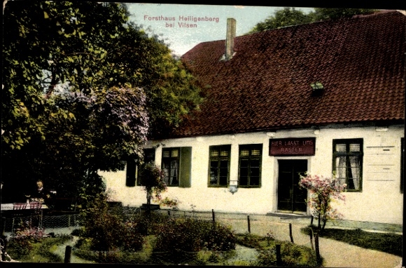 Postcard Bruchhausen Vilsen Lower Saxony, Forsthaus Heiligenberg