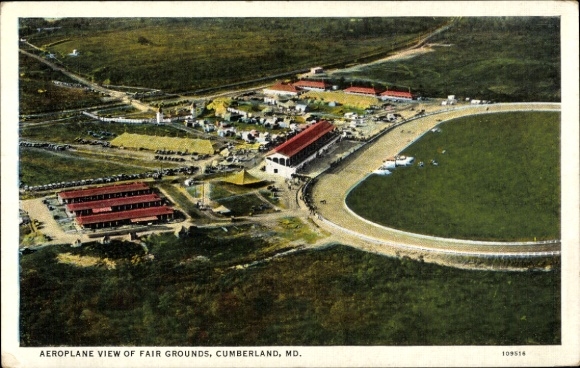 PC Cumberland Maryland USA, vliegtuigzicht op het beursterrein