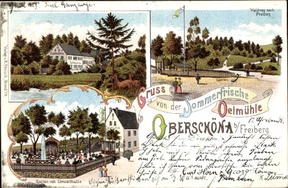 lito Oberschöna Środkowa Saksonia, Zajazd Oelmühle, ogród, sala koncertowa, leśna ścieżka
