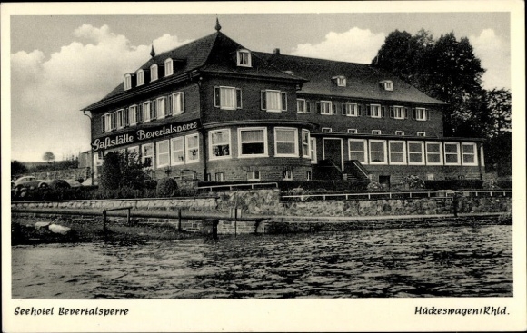 Postcard Hückeswagen in the Oberbergischer Kreis, Bevertalsperre, Seehotel