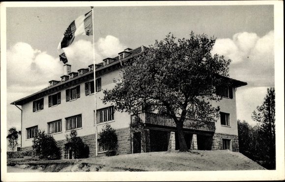 Postcard Wald Michelbach in the Odenwald Hesse, youth hostel