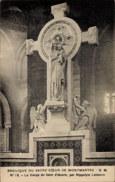 CPA Paris 18e Montmartre, Basilika Sacré-Cœur, La Vierge du banc d'oeuvre