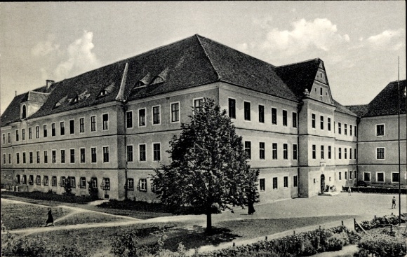 Ak Bad Buchau am Federsee in Oberschwaben, Blick auf Caritas Kinderheilstätte