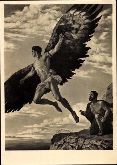 Artist Postcard Kampf, Herbert, Prometheus, Ikarus, HDK 505