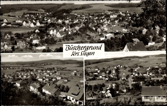 Ak Büschergrund Freudenberg in Siegerland, panorama van de plaats