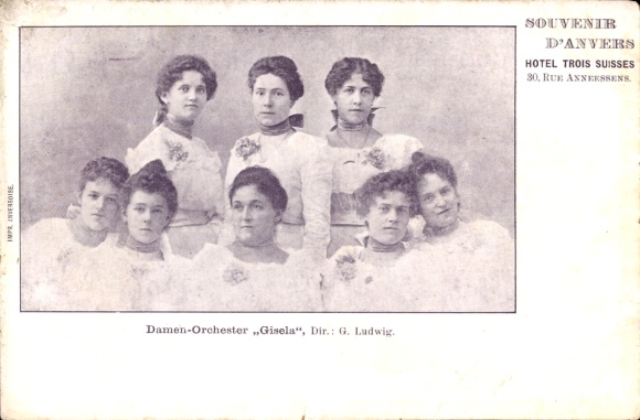 Ak Damen-Orchester Gisela, Dir. G. Ludwig
